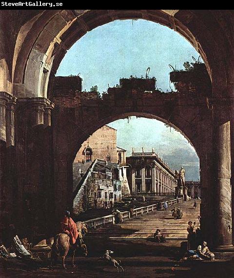 Bernardo Bellotto Capriccio Romano, Capitol